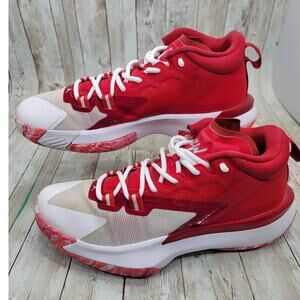 Air Jordan Zion 1 Shoes Men's Size 9.5 University Red White Sneakers DC4208 601